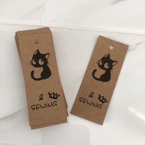 Cute Kawaii Anime Cat Kraft Paper Tags - set of 25